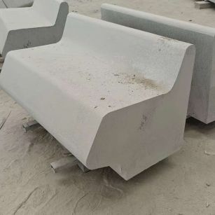 昭通 芝麻白花岗岩异形坐凳，石凳