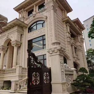 昭通 黄金麻花岗岩别墅外墙干挂效果展示