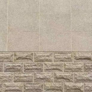 昭通 黄金麻自然面蘑菇石配荔枝面干挂