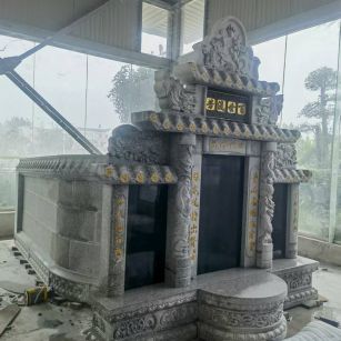 昭通 芝麻白墓碑效果展示图