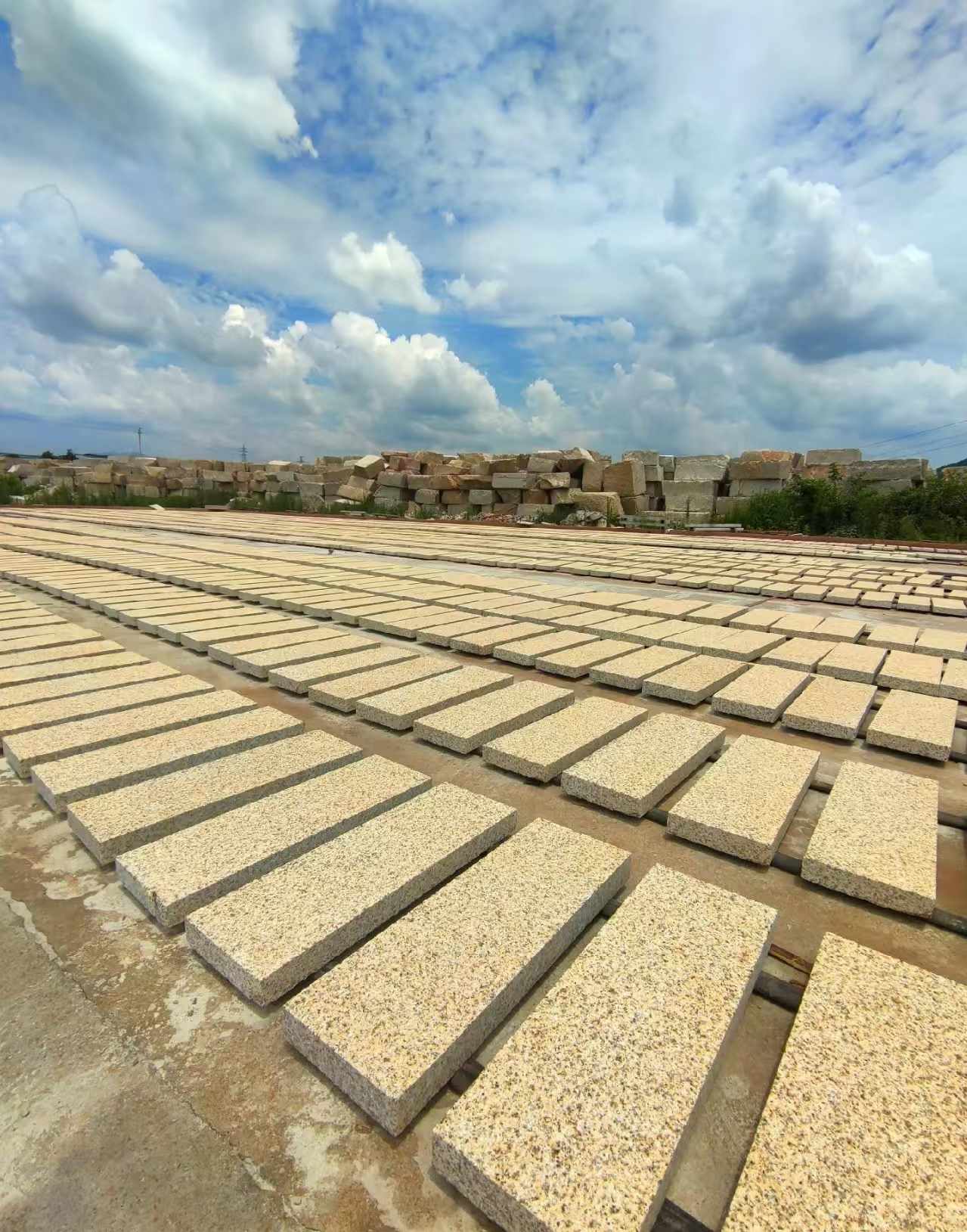 昭通 黄金麻荔枝面花岗岩石材地铺石防护中