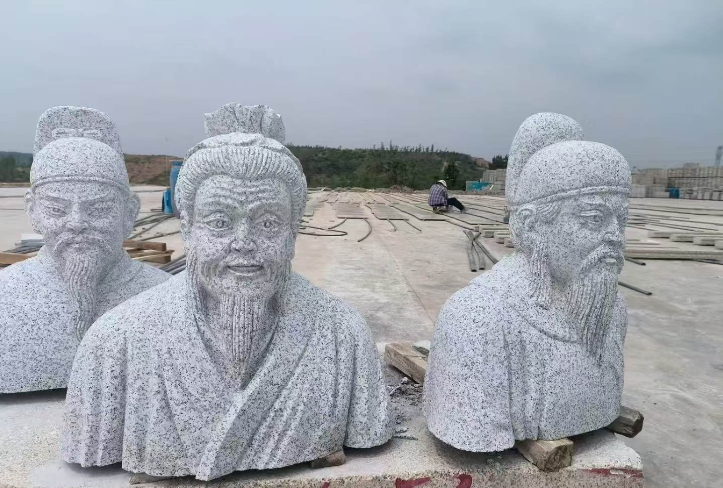 昭通 白麻花岗岩石材人物立体雕刻