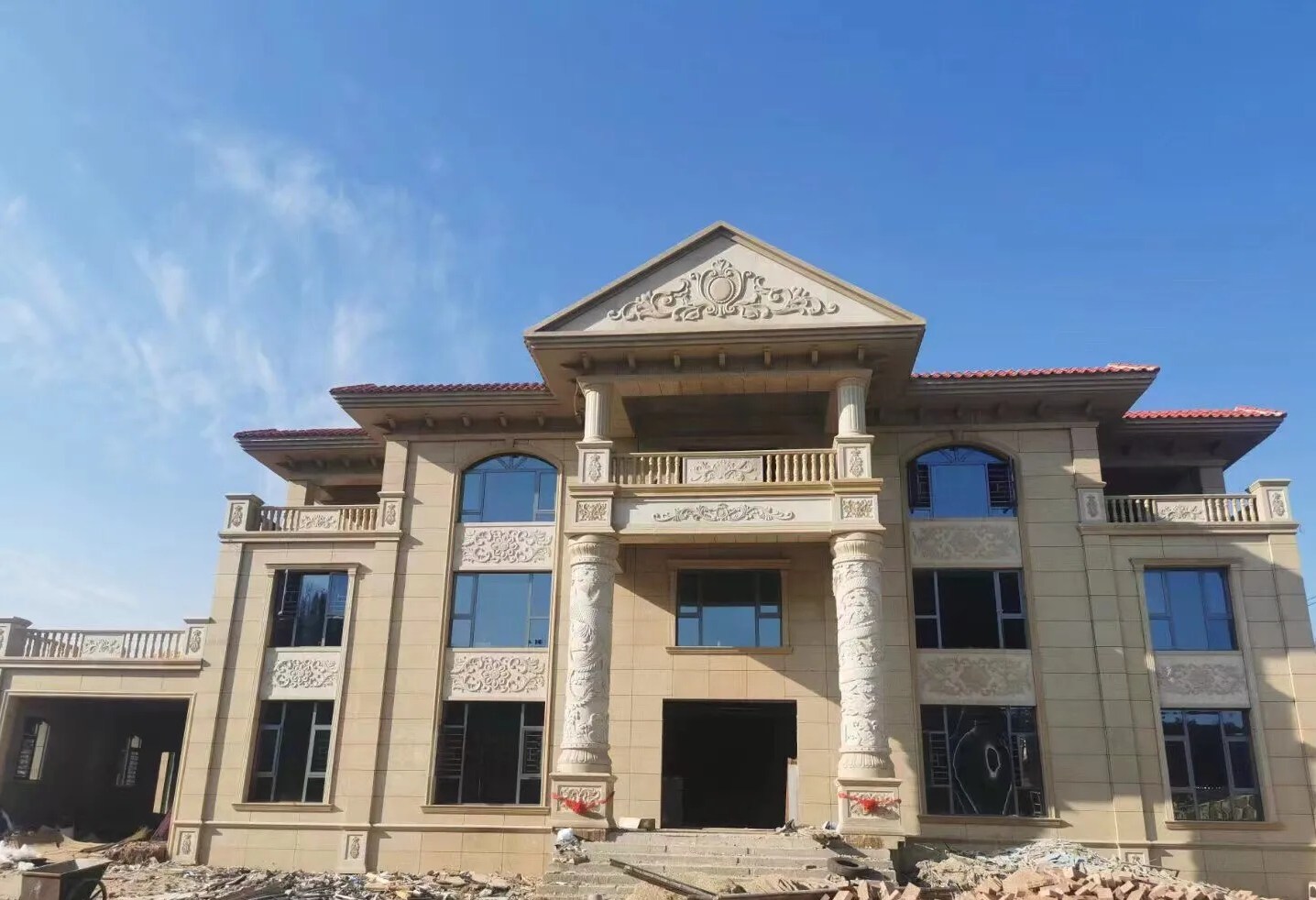 昭通 黄金麻花岗岩别墅外墙干挂