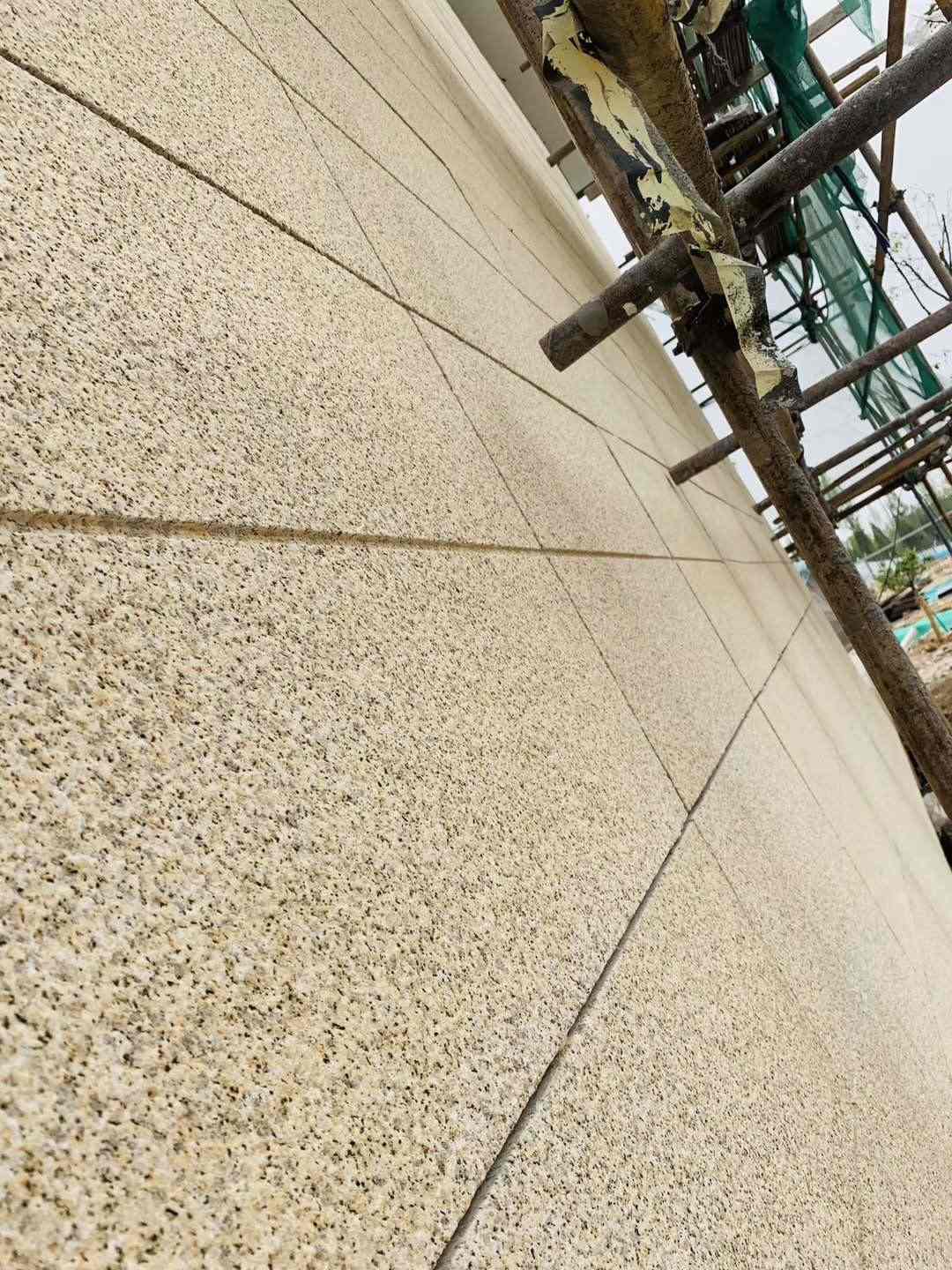 昭通 黄金麻花岗岩荔枝面外墙干挂石材效果示例