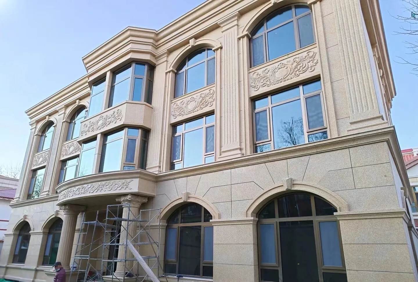 昭通 黄金麻花岗岩别墅外墙干挂