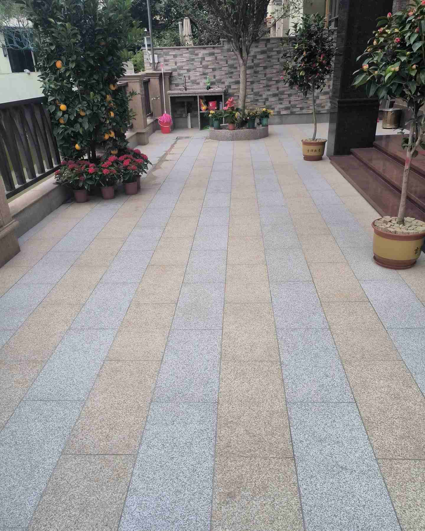 昭通 黄金麻白麻荔枝面庭院铺装展示